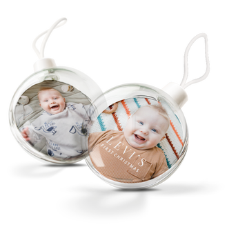 Baby's first Christmas bauble (set of 2) Product photo for Baby's first Christmas bauble (set of 2)